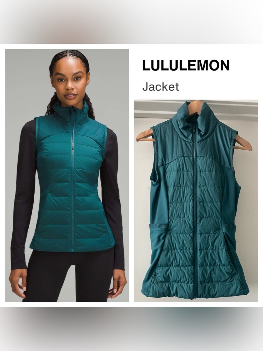 LULULEMON ATHLETICA Women’s Quilted Down for It All Vest Storm Teal